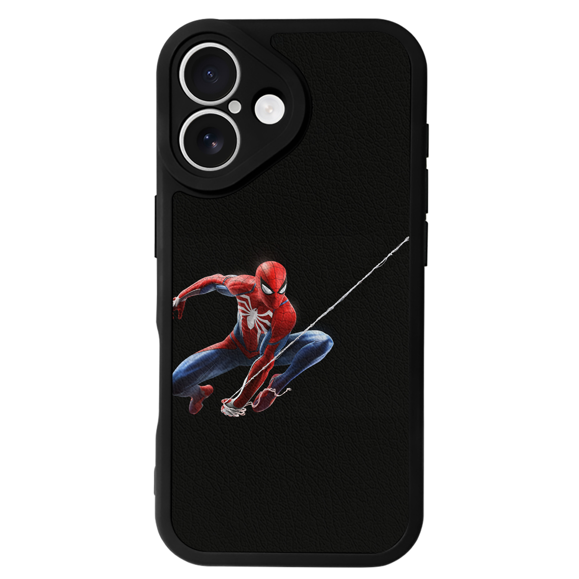 Spider Man スパイダーマン 【iPhone 16シリーズ対応】シリコンスマホケース（レザー調） 材質：シリコン